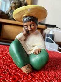 Мексиканская керамическая статуэтка "Отдыхающий мексиканец", винтаж