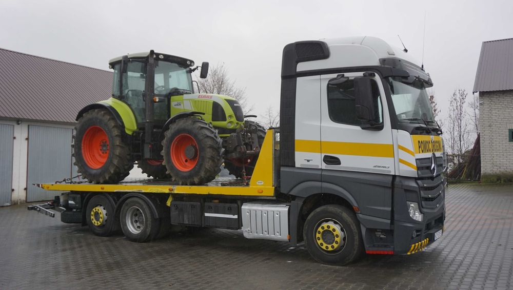 Pomoc drogowa, transport maszyn rolniczych, gabarytów, autolaweta,