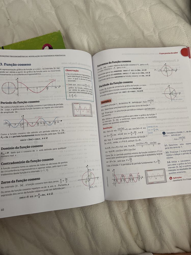 Livro de Matemática funções periódicas A4, ensino profissional