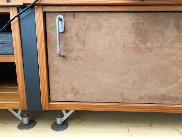 Móvel de sala para TV conjunto de 3 módulos pinho