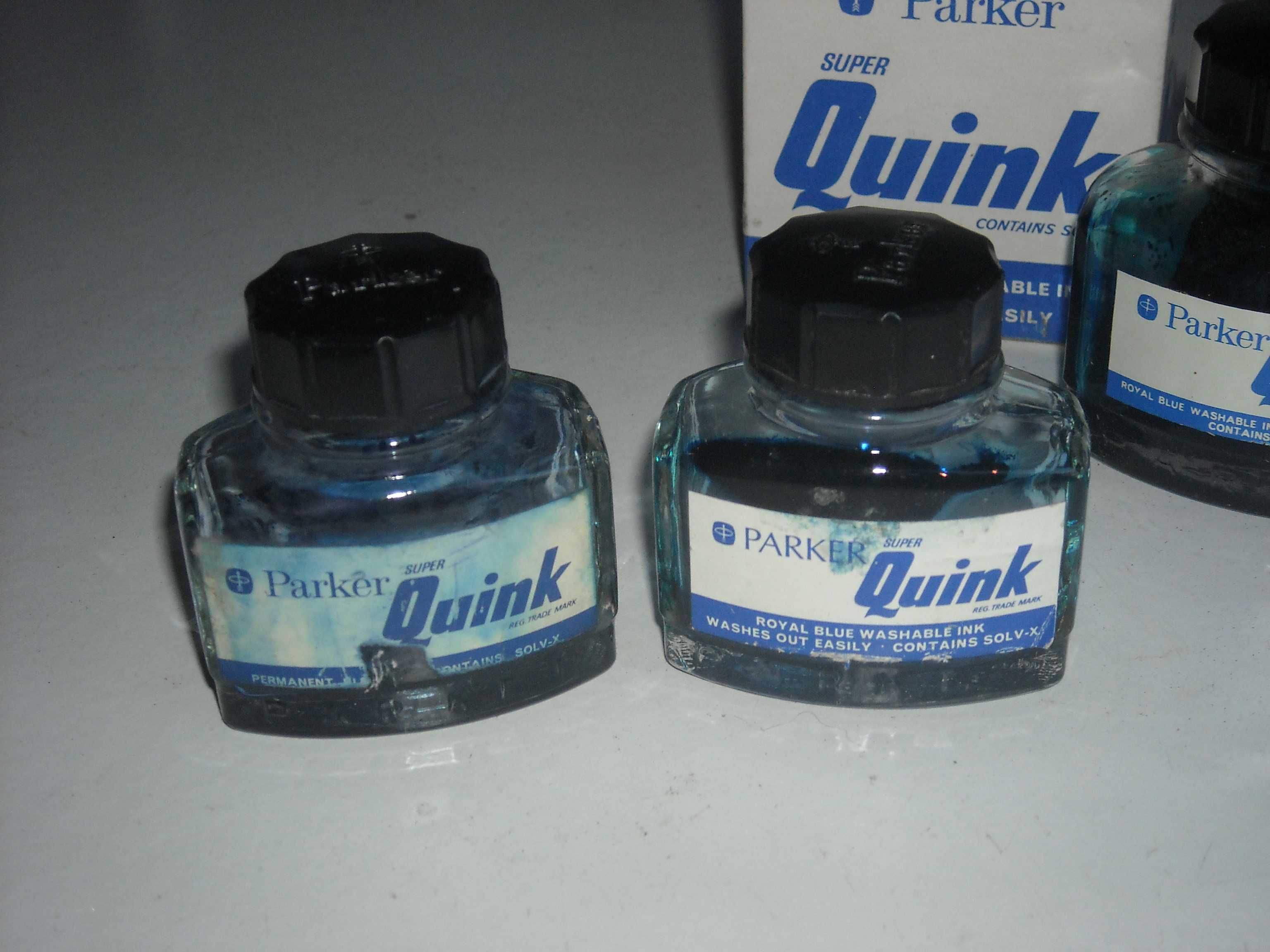 Tinta tinteiros antigos Parker Super Quink