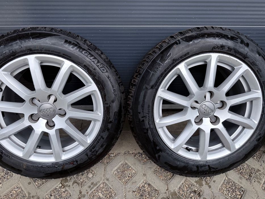 Koła zimowe 5x112 R16 Audi 7,5J ET45 66,6 stan DB 205/60 Nexen 2023 r.