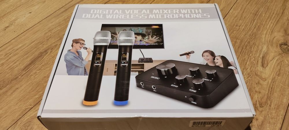 Bezprzewodowy mikrofon karaoke zestaw Rybozen