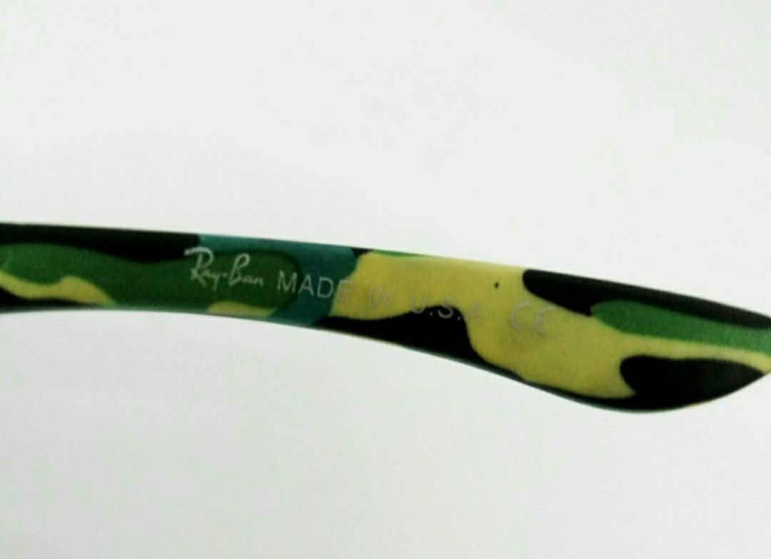 Ray Ban очки мужские спортивные зелено желтый камуфляж поляризированые