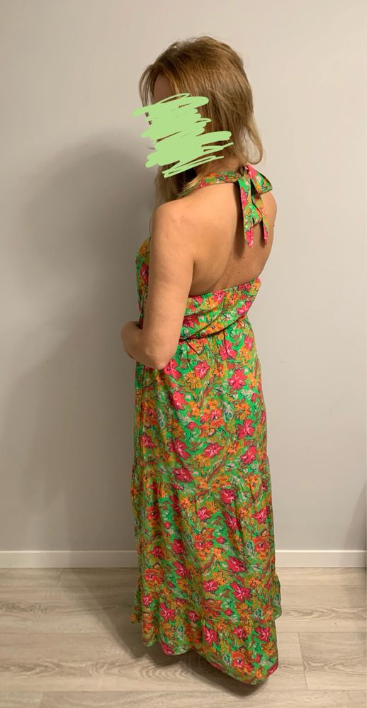 Sinsay Letnia sukienka maxi w kwiaty