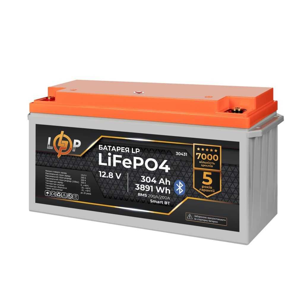 Акумулятор Logic Power LP LiFePO4 12,8V - 304 Ah 3891Wh BMS 200A BT