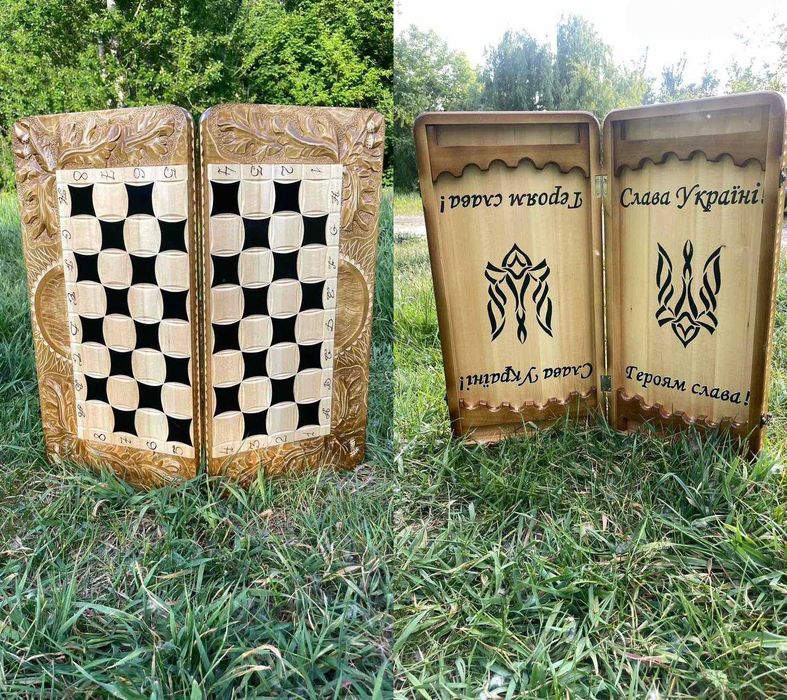 Шахи та нарди з натурального дерева Дуб Ясен Липа від виробника