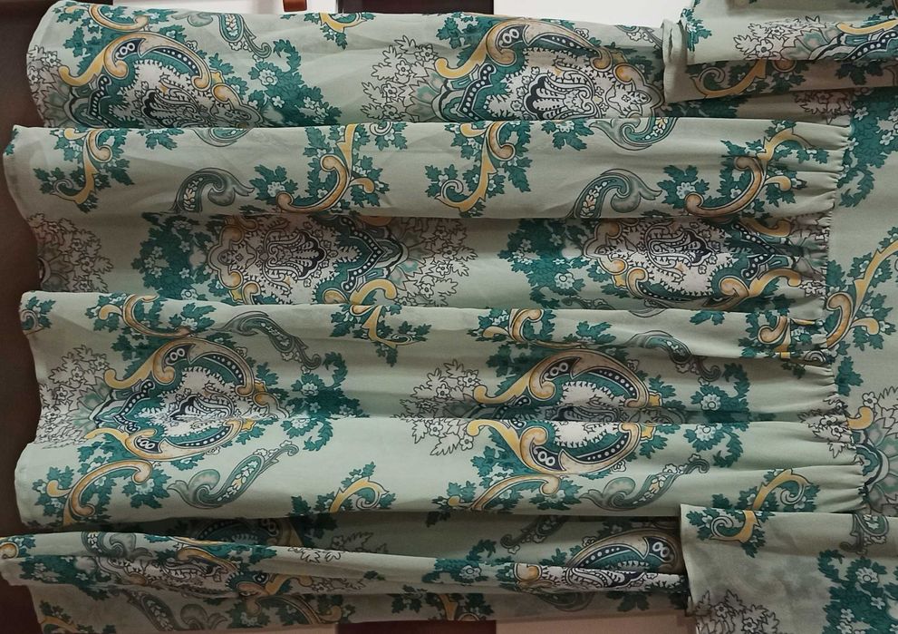 Zwiewna romantyczna miętowa sukienka vintage BIBA