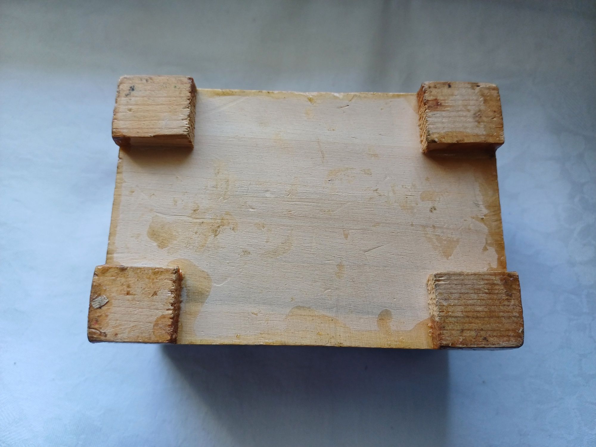 Drewniany otwierany kuferek /szkatułka Zakopane -vintage