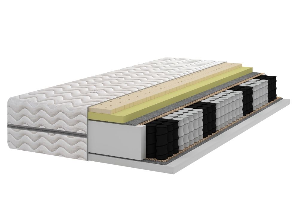 Materac Pocket 7 stref Lateks Visco H2/H3 130x190 22 cm WYSYŁKA GRATIS