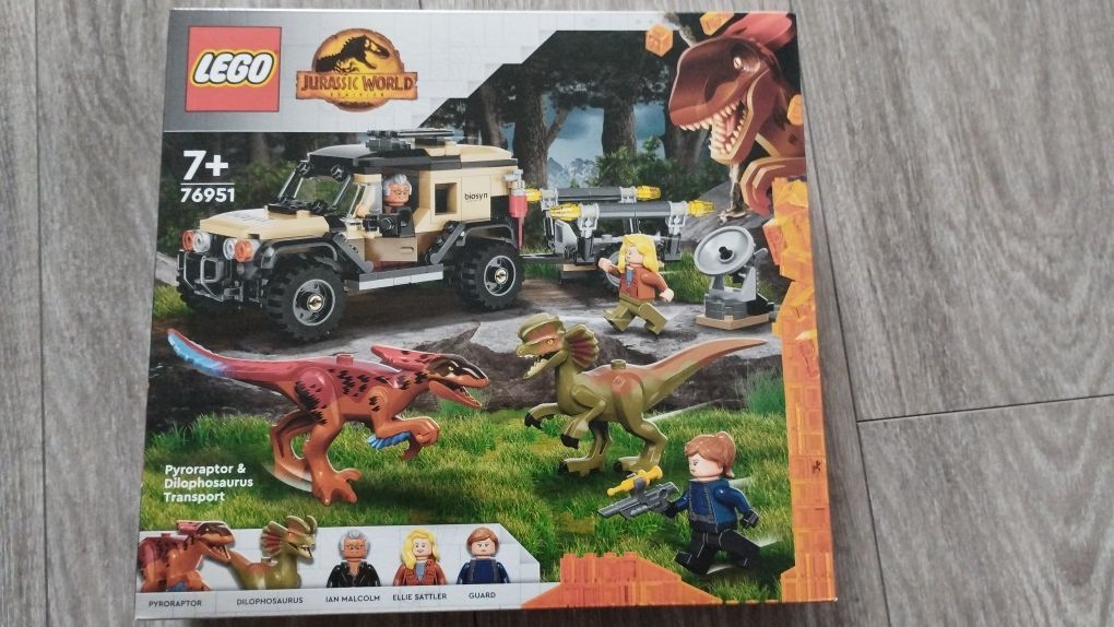 LEGO Jurassic World 76951 Transport pyroraptora i dilofozaura