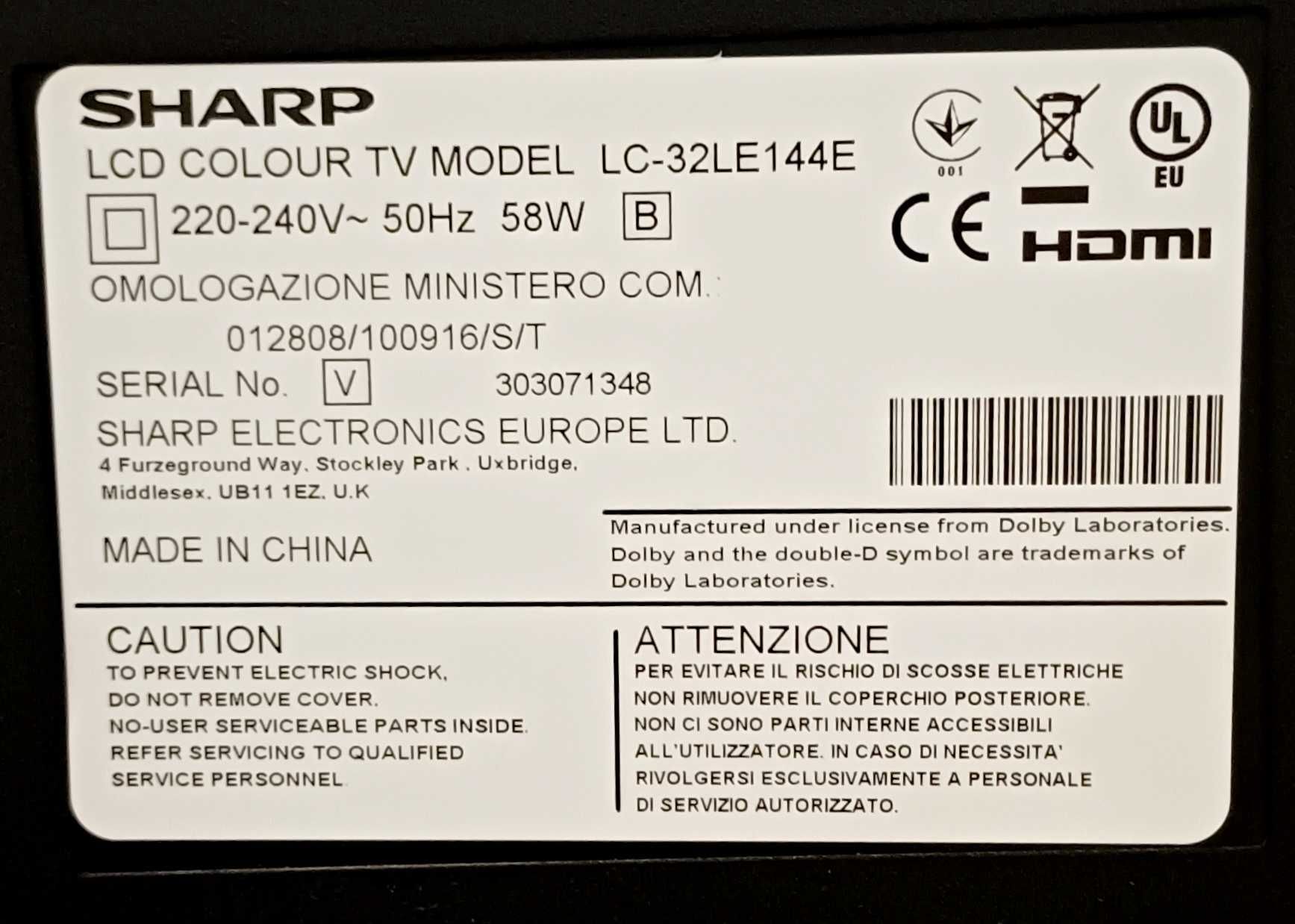 Telewizor SHARP LC-32LE144E