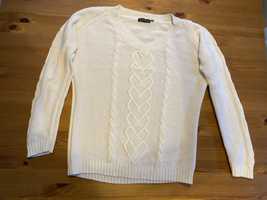 Boho Sweter biały 100% bawełna XL