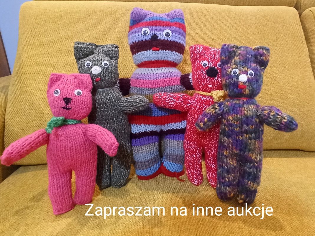 Miś robiony na drutach HANDMADE