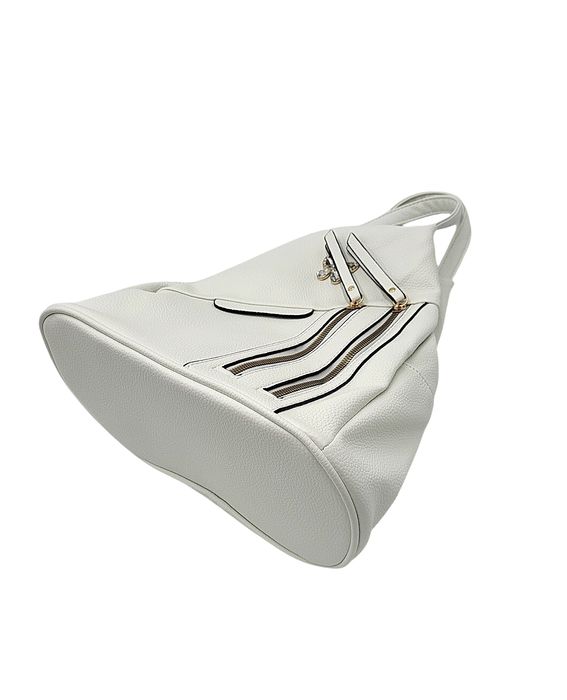 Torebka damska plecak biały kamień motyl