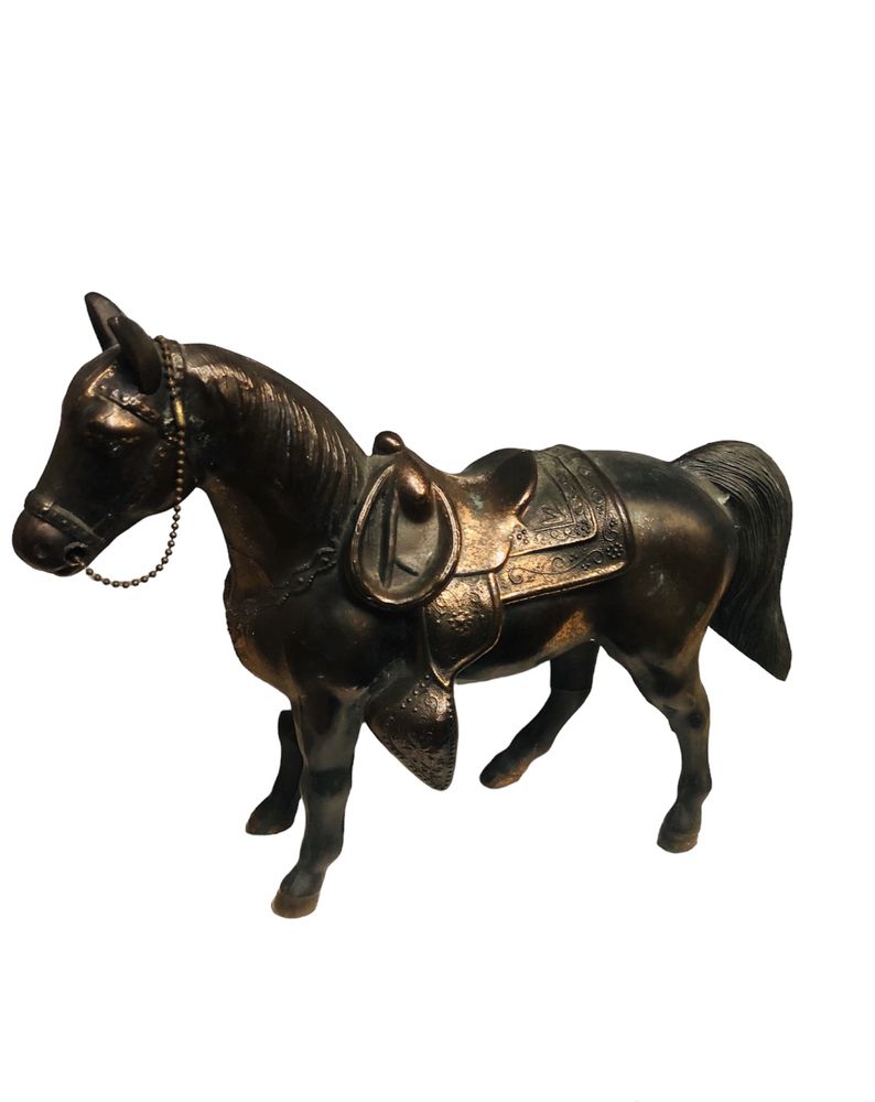 Koń figura miedziana, vintage gratka dla kolekcjonera