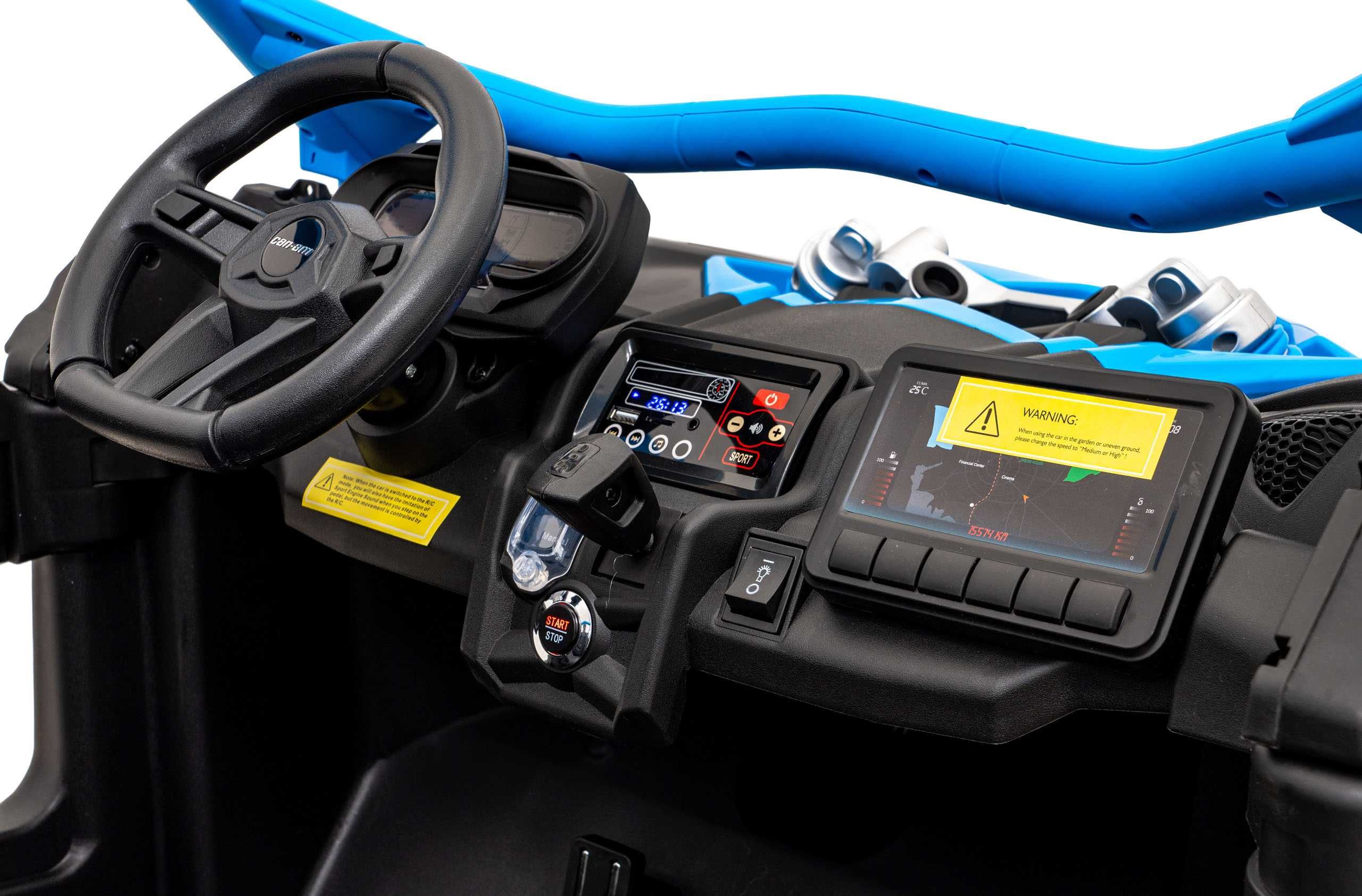 Autko dla dzieci Buggy na akumulator ATV CAN-AM Maverick Niebieski