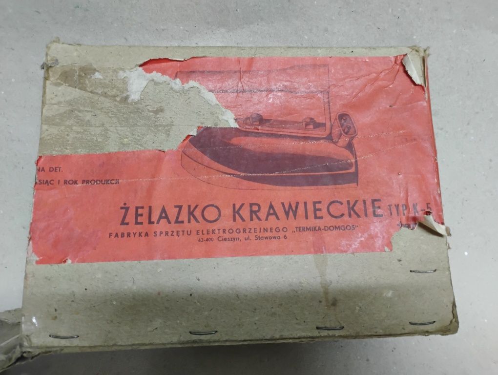 Stare żelazko krawieckie ciężkie termika 1983