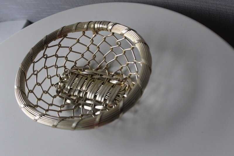 Корзинка, хлебница, латунь, бронза, Германия