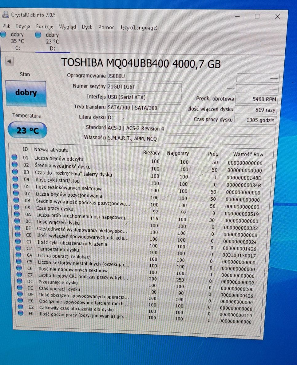 Dysk 4tb HDD USB 3.0 zewnętrzny Toshiba do TV konsoli ps4 ps5 xbox
