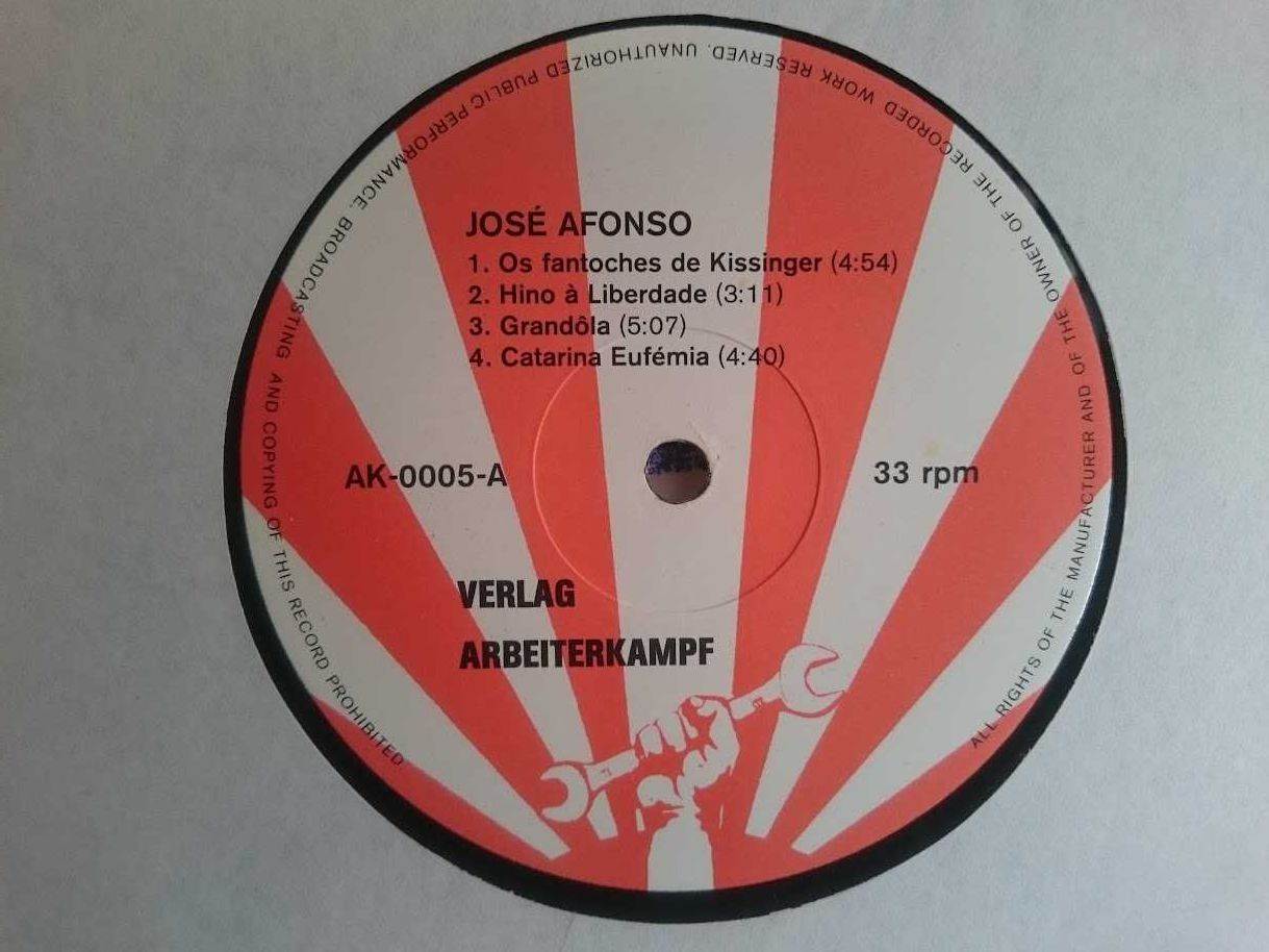 LP - José Afonso – A Luta Continua