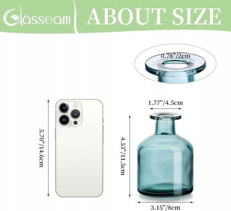 6x Wazon Dekoracyjny Na Kwiaty Trawę Pampasową Ozdobny