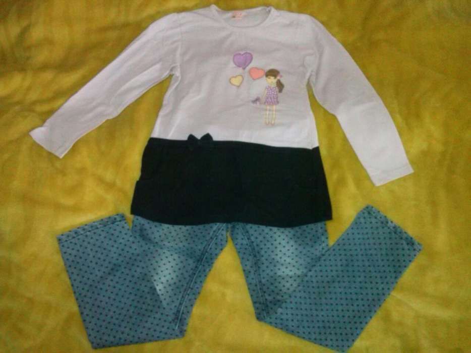 Komplet dla dziewczynki spodnie Disney+tunika na wzrost 128.