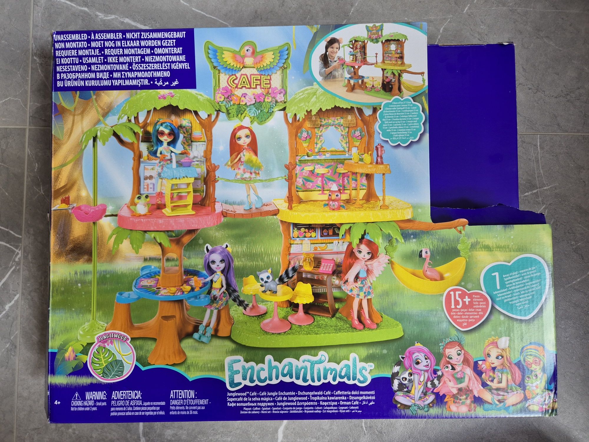 Duzy DOMEK ENCHANTIMALS Tropical cafe +Dodatki