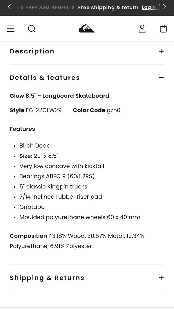 Quiksilver longboard praktycznie nie używany
