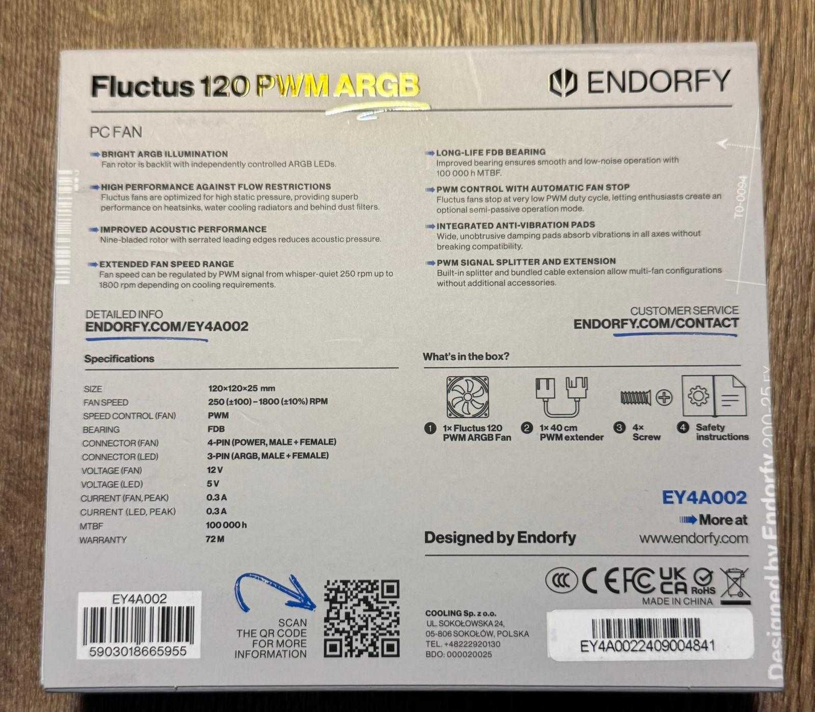 Wentylatory marki Endorfy Fluctus 120 pwm argb