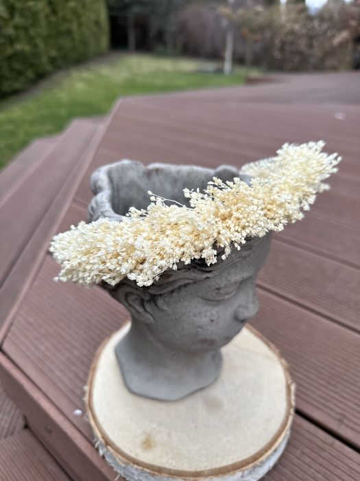 Opaska na glowe suszki bielona