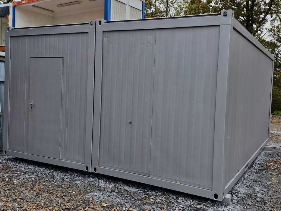 Kontener DUO mieszkalny / usługowy / biurowy / socjalny 6x5 m srebrny