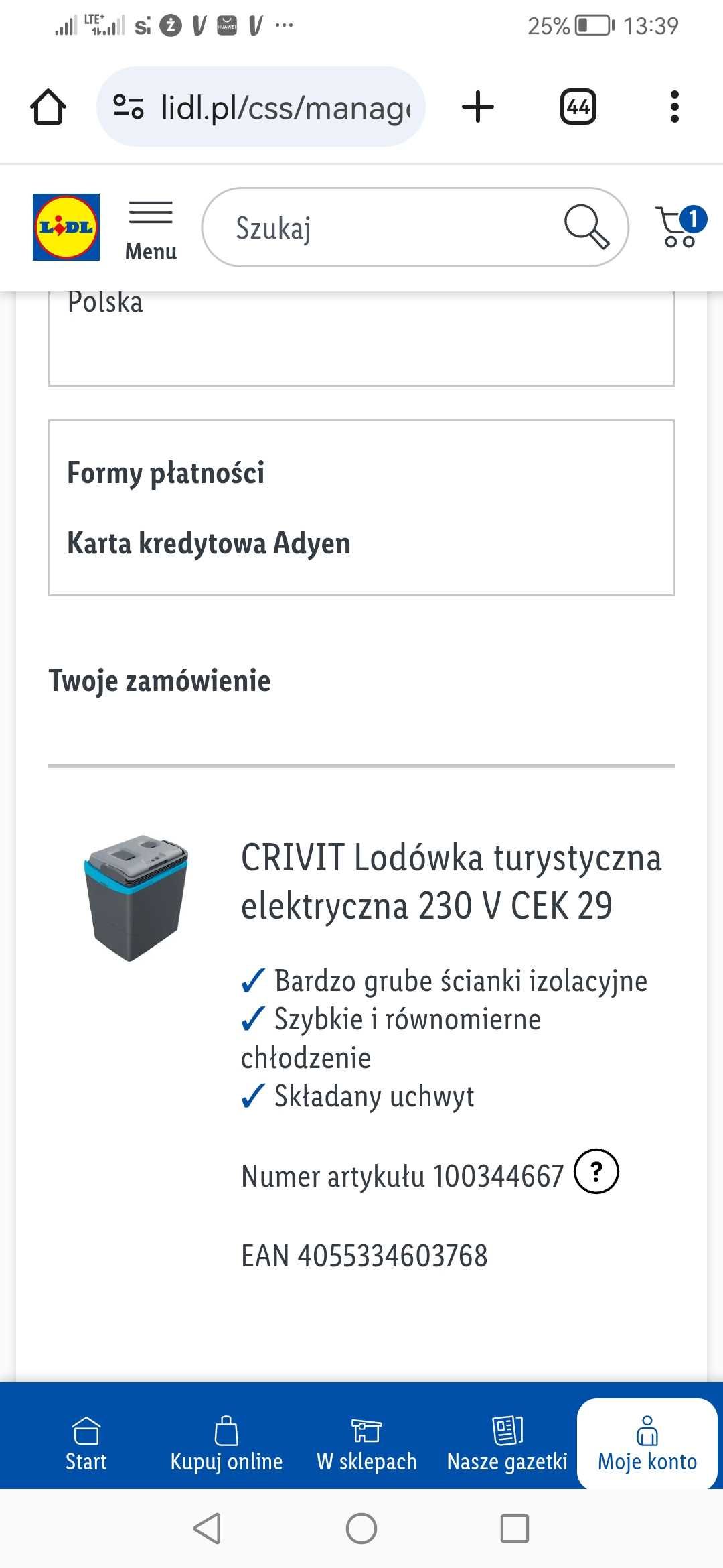 Lodówka turystyczna Elektryczna