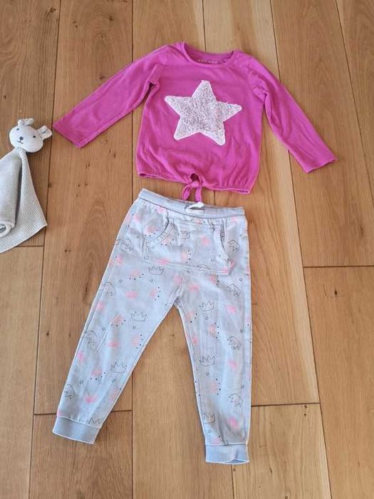 Zestaw bluza z gwiazdką spodnie dresowe NUTMEG Pepco 92-98 cm 2-3 lata
