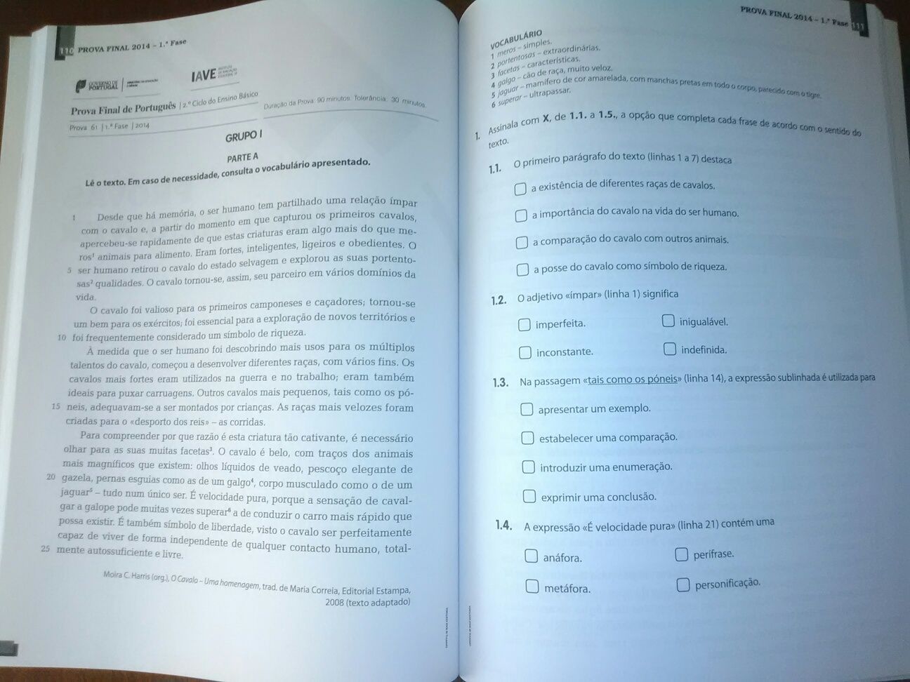 Prova Final 6° ano Português e Matemática (ACEITO TROCAS)