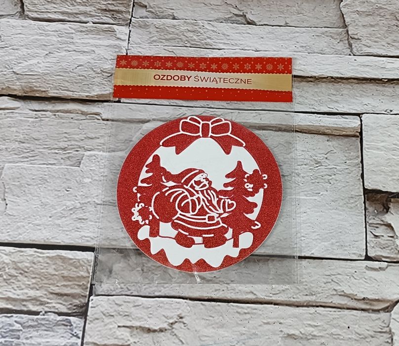 Naklejka świąteczna Mikołaj