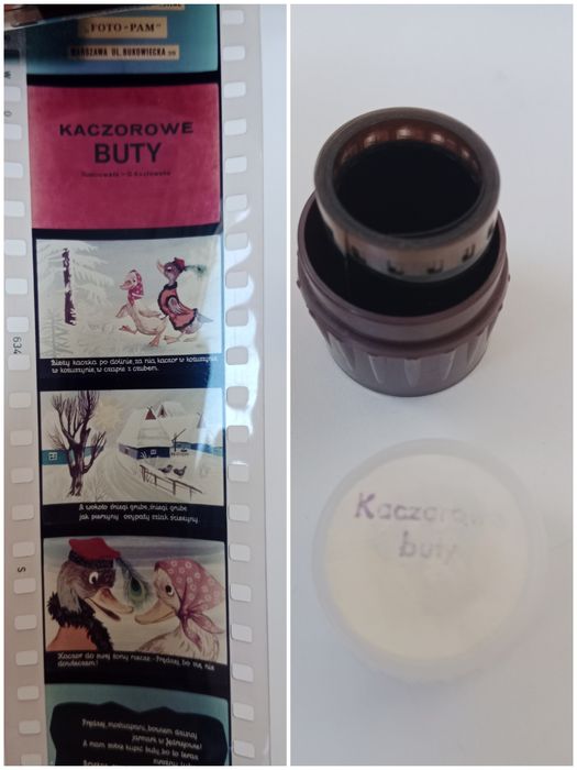 Kaczorkowe buty klisza do projektora rzutnika PRL