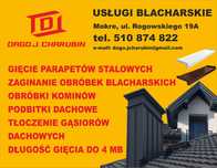 Naprawa i krycie dachów, dzaszków zaginanie obróbek blacharskich na z