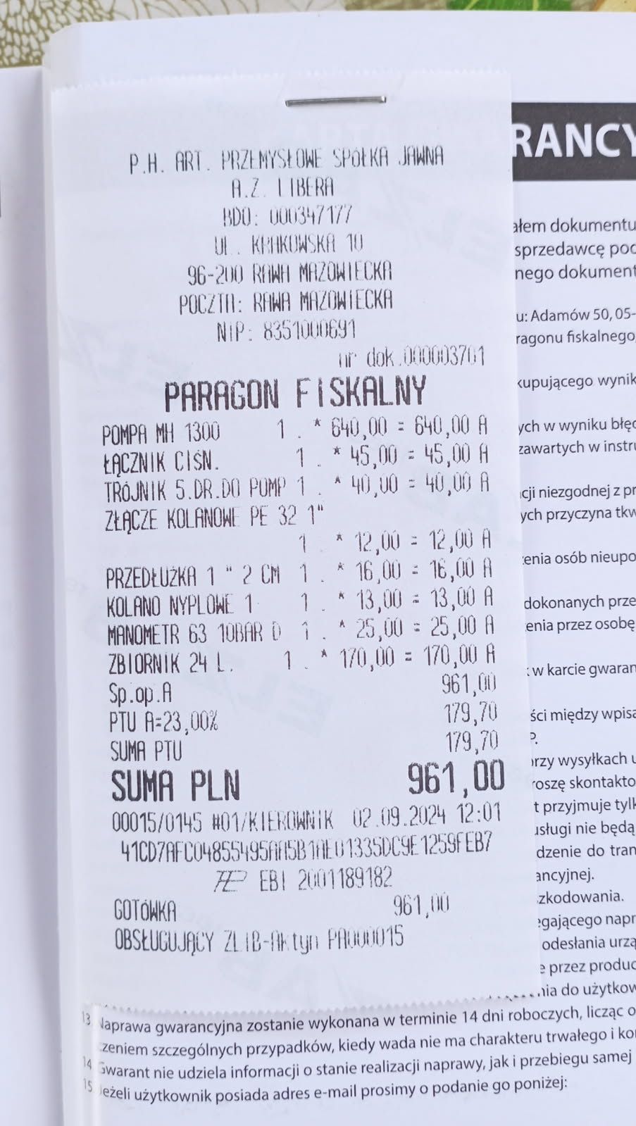 Sprzedam hydrofor