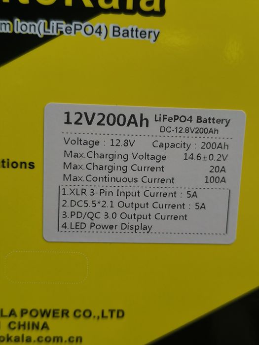 Akumulator lifepo4 liitokala 12v 200ah