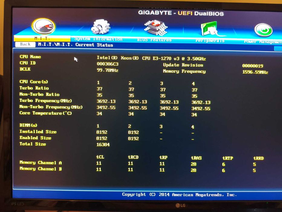 Płyta główna Gigabyte B85M-D3H, Xeon E3 1270 V3, 16 Gb RAM