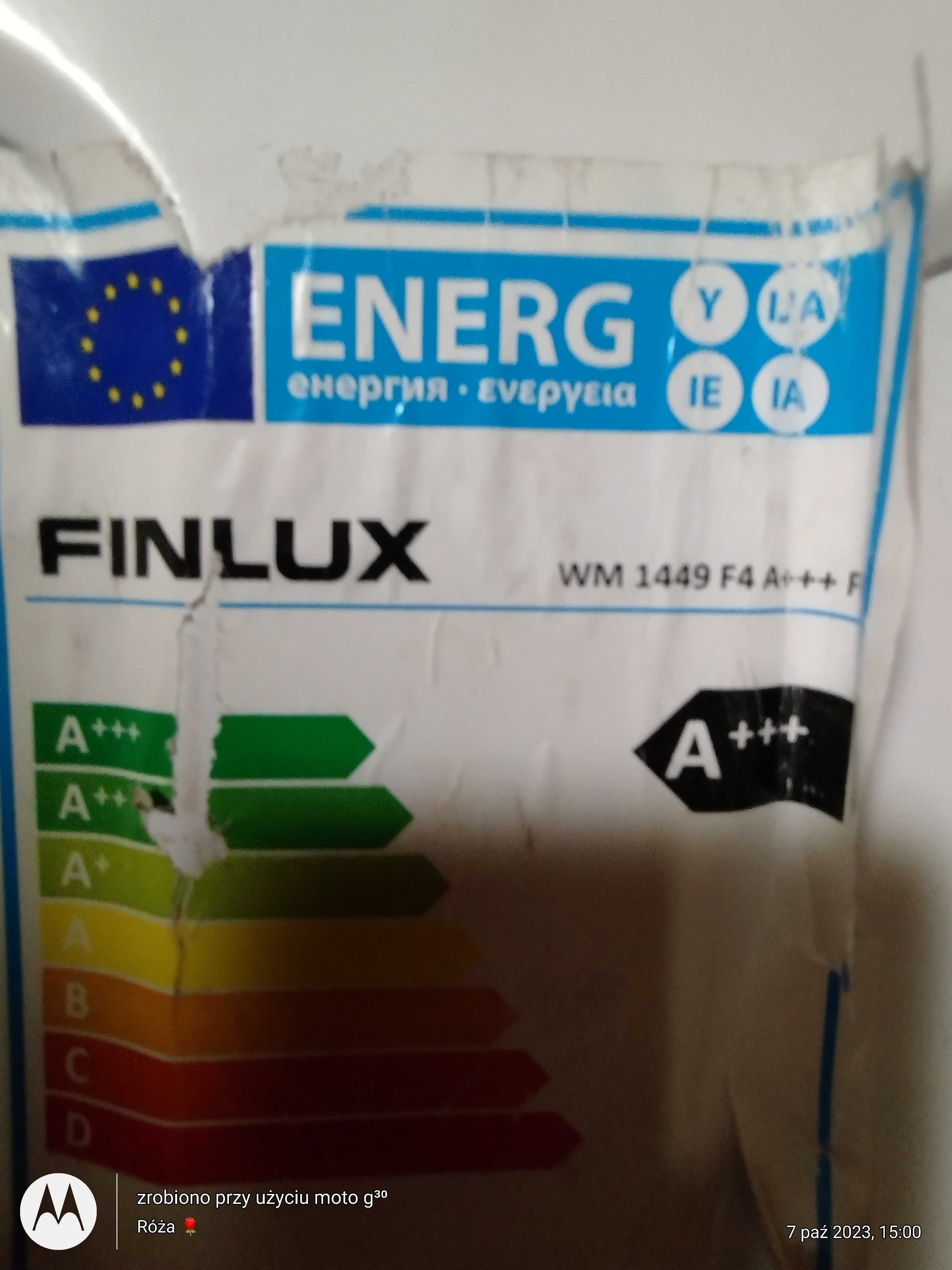 Pralka Finlux 7 kg./1200.LCD. Klasa A 3+. Gwarancja.LCD.