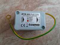 Ogranicznik przepięć sieci LAN PTF-51 EXT/PoE DIN firmy EWIMAR