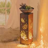 dekoracyjna kolumna ze zdejmowaną miską na rośliny LED