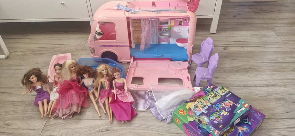 Camper barbie - Duży zestaw dla dziewczynki gratis.