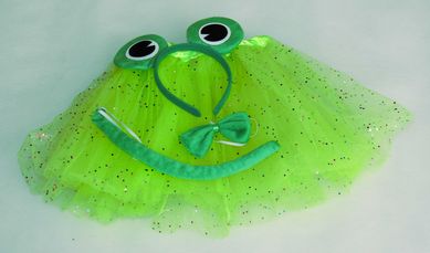 Strój zwierzątko żaba żabka zielona opaska żabki zabawa bal