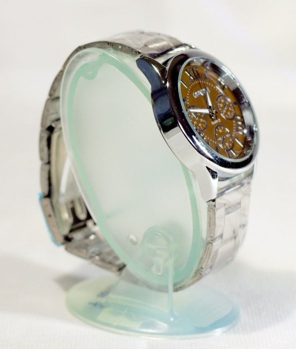 Nowy Zegarek Branzoleta metalowa chromowana na rękę