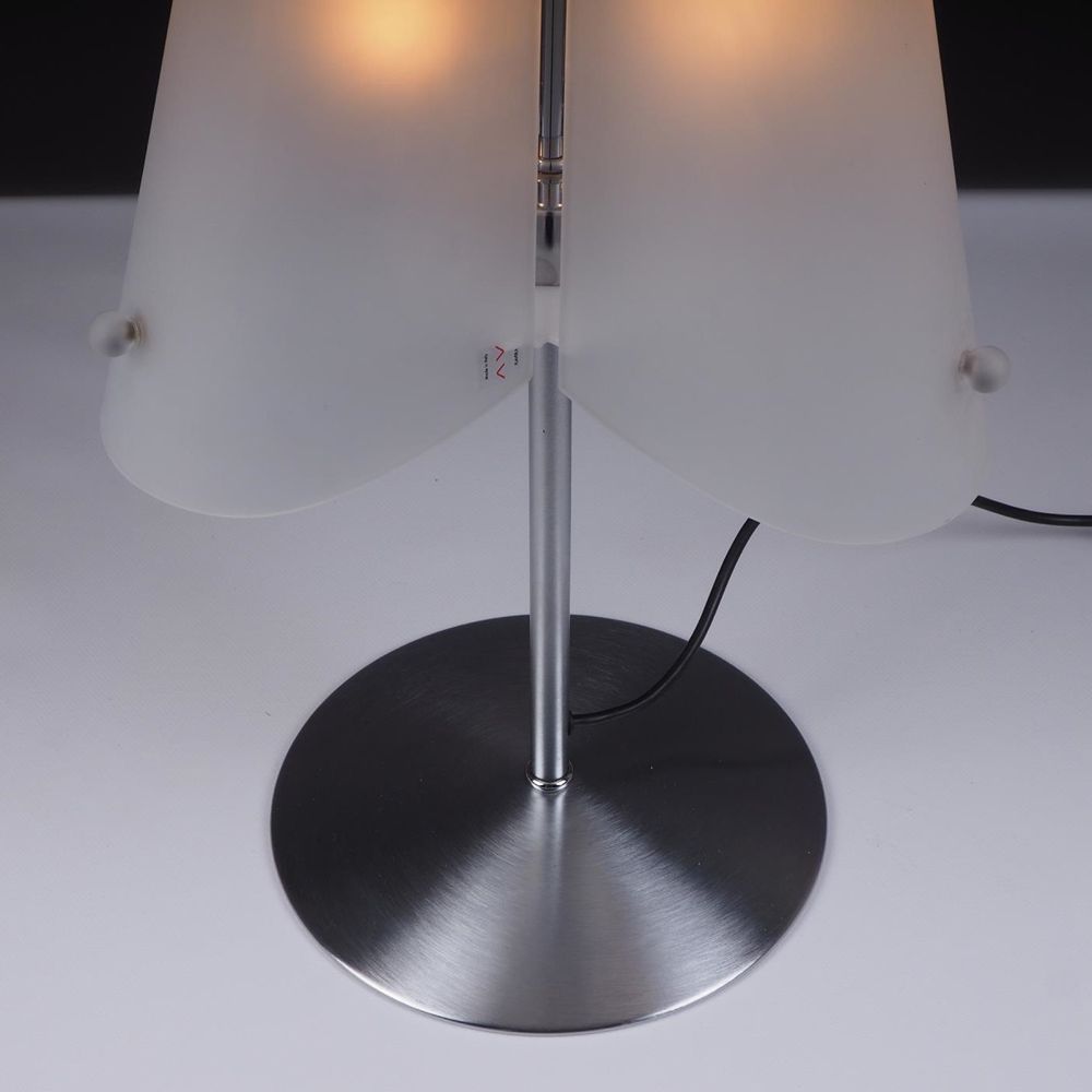 Szklana włoska lampa stołowa FLAVER proj. Marino Bergamin