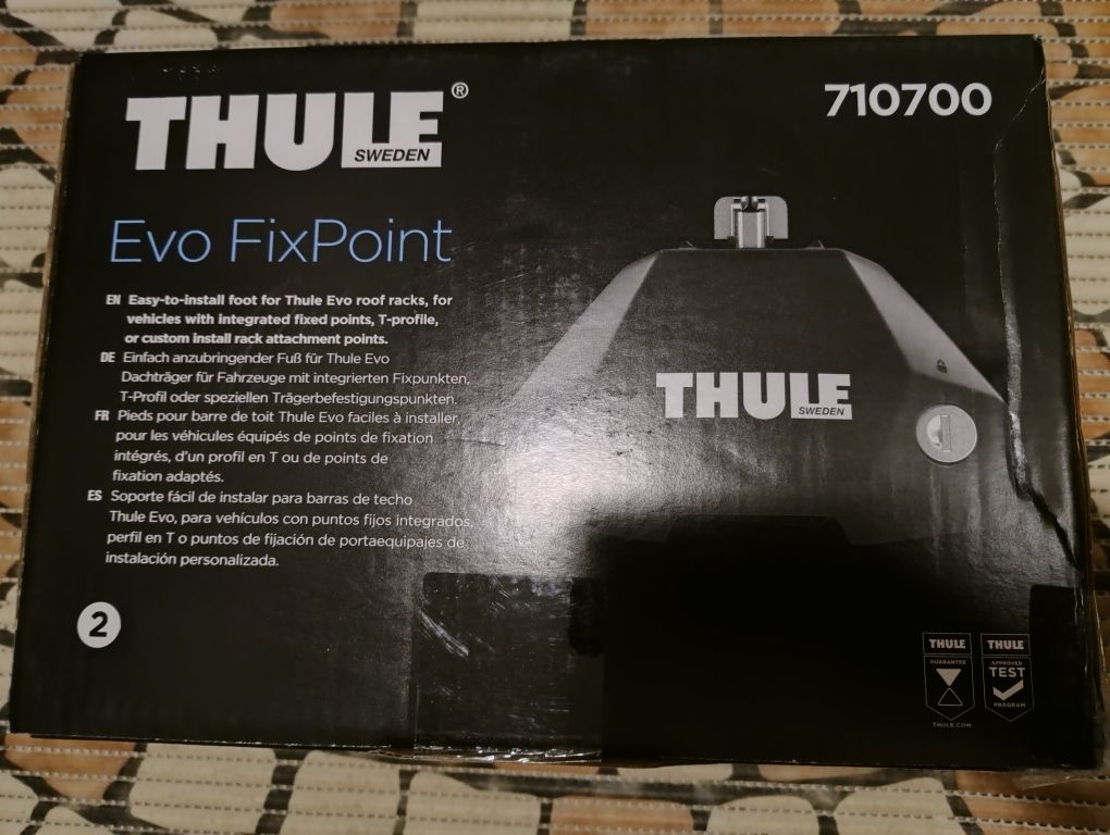 NOWE STOPY Thule Evo Fixpoint 7107 do bagażnika dachowego 710700