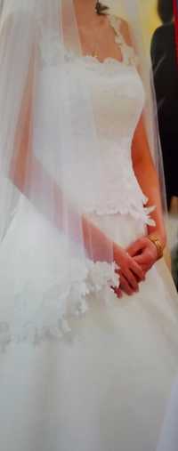 Suknia ślubna - gorset z ramiączkami + dół (z kołem)